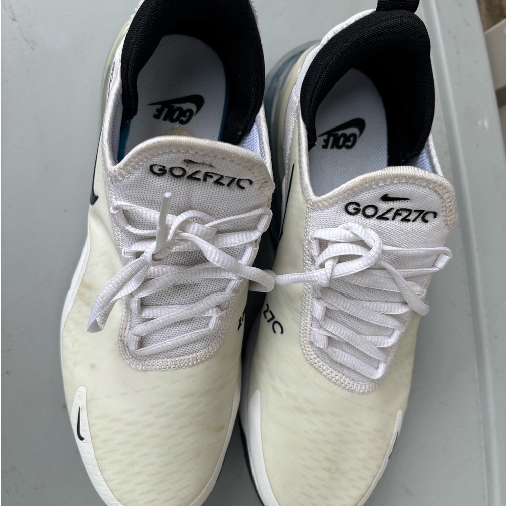 Nike Air Max 270 G Spikeless Golf Shoes CK6483-102 - White/Black - 9